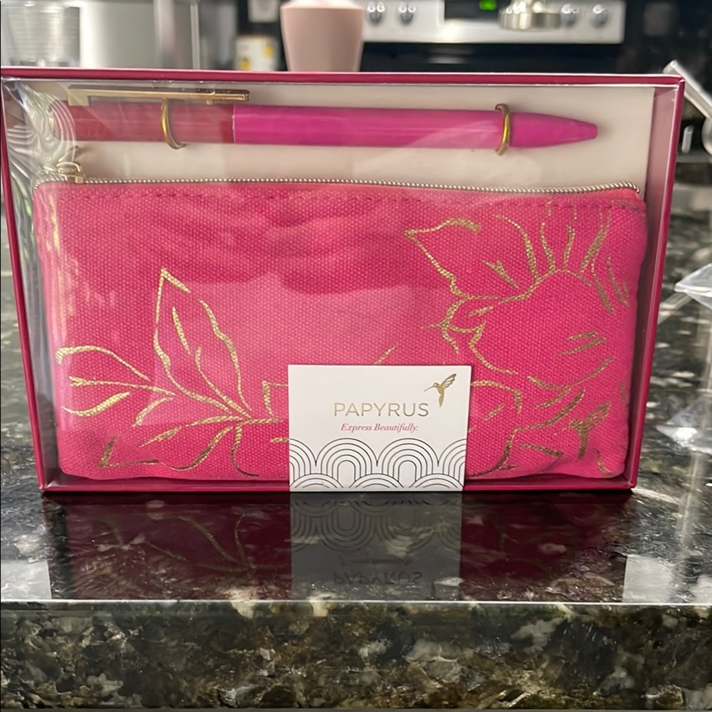 NWT-Papyrus Pen and Pouch Set.